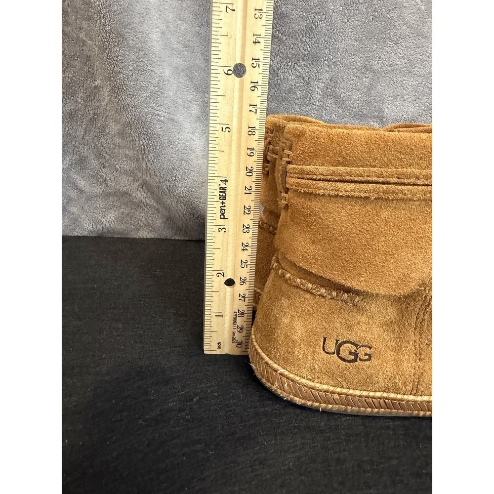 UGG Women's Reid Suede Leather Moccasin Booties, Size 7.5 - Picture 8 of 11